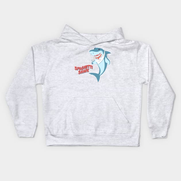 Spaghetti Shark Kids Hoodie by JayJayJackson